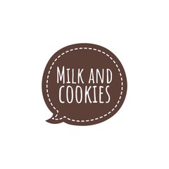 ''Milk and cookies'' Lettering