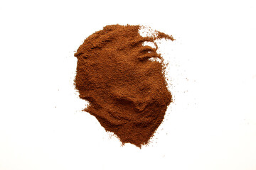 Sand art against white background