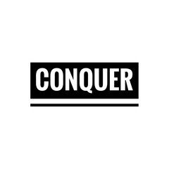 ''Conquer'' Lettering