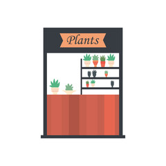 Plants market isolated vector design