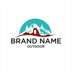 logo template for outdoor, park or camp ground.