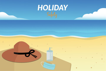 holiday safety beach background