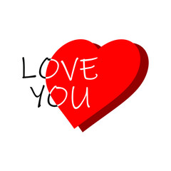 love icon and the love you sentence next to it