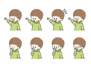 男の子の表情セット