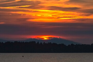 sunrise over the old mountain bulgaria