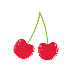 cherry fruit isolated vector design