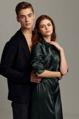 young couple luxury portrait attractive style together