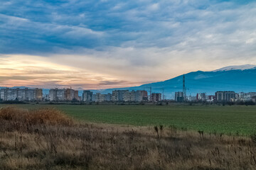 vitosha mountain and city sofia - bulgaria