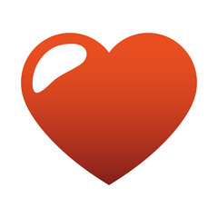 emoji red heart icon, colorful design