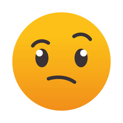 icon of Emoji Disappointed Face, colorful design