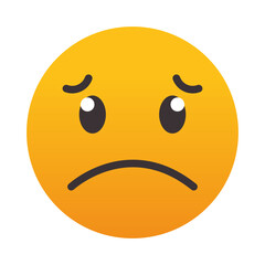 emoji Slightly Frowning Face icon, colorful design