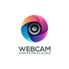 Cam Webcam Logo Illustrator Colorful Vector Design Termplate