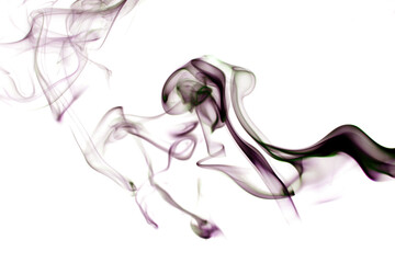 Obraz na płótnie Canvas Colorful smoke against white background