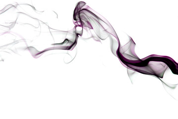 Colorful smoke against white background
