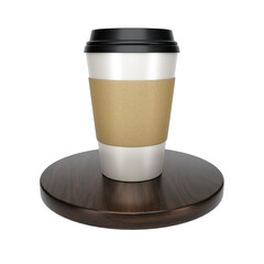 coffee and tea paper cup 3D realistic rendering isolated