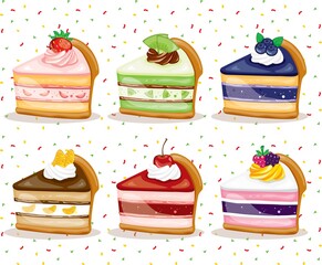 set of cakes