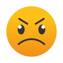 emoji angry face icon, colorful design