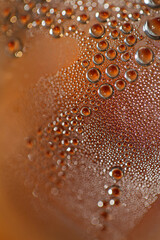 Water drops macro from a plastic bottle modern background high quality prints fifty megapixels