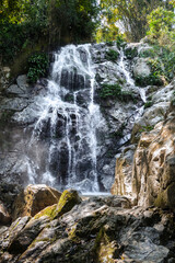 waterfall in the mountains