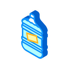 water bottle isometric icon vector illustration color