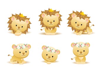 Cute animal character frame vector