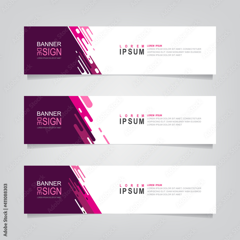 Fototapete vector abstract web banner design template. collection of web banner template. abstract geometric we