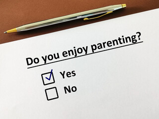 Questionnaire about parenting