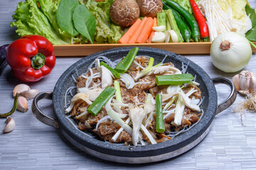 Marinated sliced beef with vegetables, Bulgogi 3