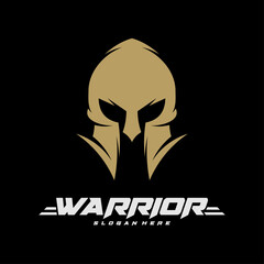 Spartan warrior logo vector illustration design. Warriors logo design template. Creative design.