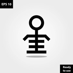 Torso bone gym logo company, logo vector template design. Ready to use, easy for edit.