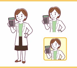 Young woman in a lab coat