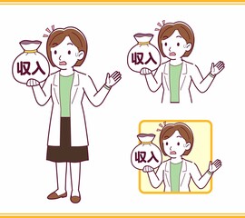 Young woman in a lab coat