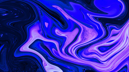 colorful dark blue swirl abstract luxury spiral texture and paint liquid acrylic pattern on black.