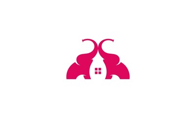 unique and cute elephant logos that make up the house