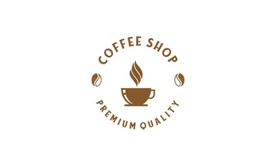 Coffee logo - vector illustration, emblem set design on white background