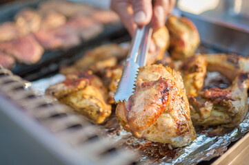 Marinated grilled healthy chicken breasts
