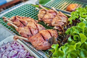 Marinated grilled healthy chicken breasts
