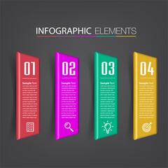 modern 3D text box template, banner Infographics