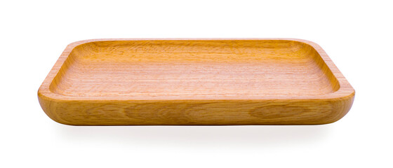 wood plate on a white background