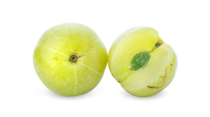 Indian gooseberry isolated on white background