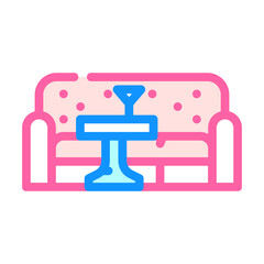 lounge area color icon vector illustration flat