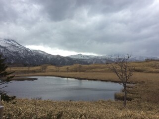 北海道の知床連山と知床五湖