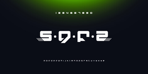 Obraz premium Sport Modern Italic Alphabet Font. Typography urban style fonts for technology, digital, movie logo design. vector illustration