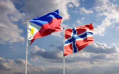 Flags of Norway and Norway.