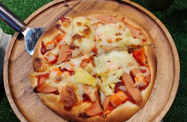 pizza on a plate