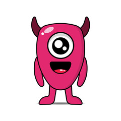 cute monsters design mascot kawaii