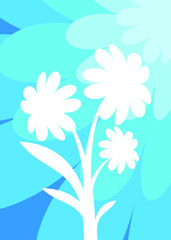 Fototapeta na wymiar beautifull flat flower background vector