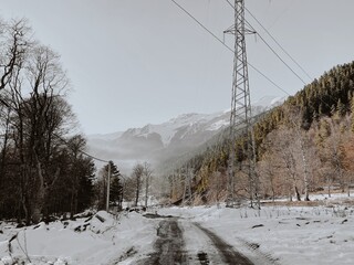 ski resort in winter