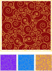 vector vintage floral design elements on gradient background