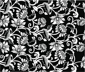 Fototapeta premium vector vintage floral design elements on gradient background